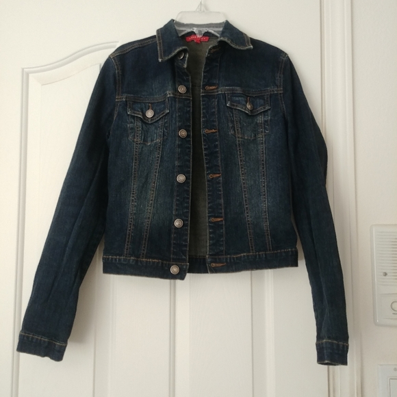 Dark Wash Denim Jacket - Picture 1 of 3